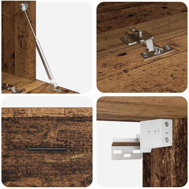 Vægmonteret skab 100 x 36,5 x 35 cm Konstrueret træ Gammelt træ