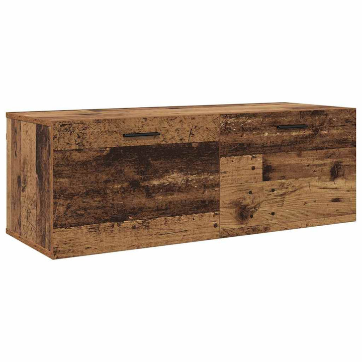 Vægmonteret skab 100 x 36,5 x 35 cm Konstrueret træ Gammelt træ