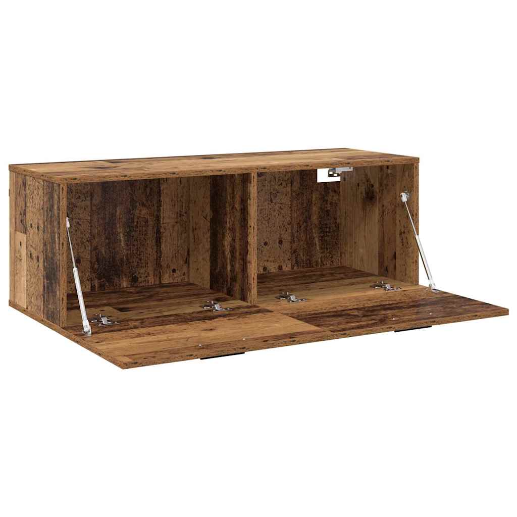 Vægmonteret skab 100 x 36,5 x 35 cm Konstrueret træ Gammelt træ