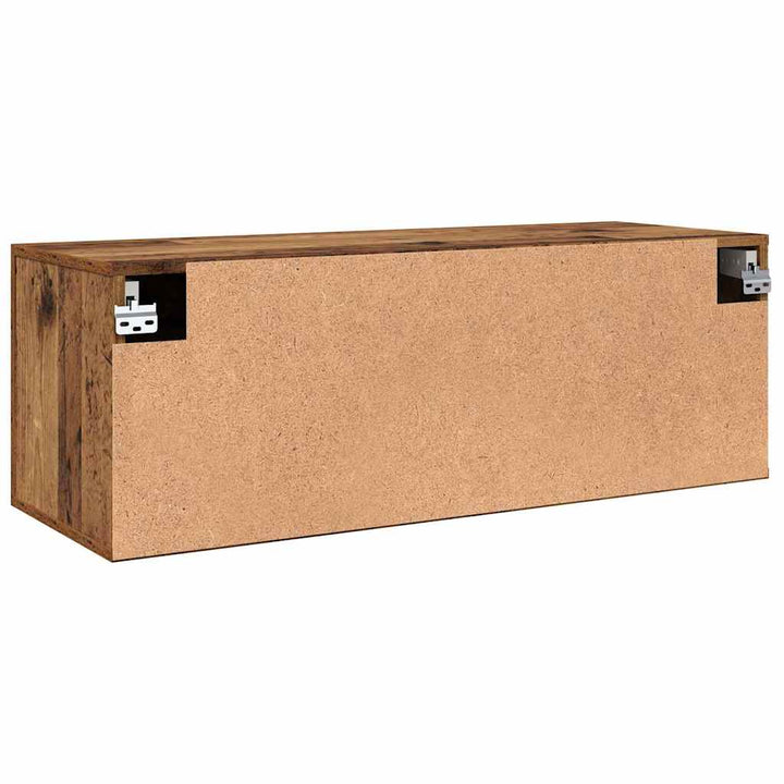 Vægmonteret skab 100 x 36,5 x 35 cm Konstrueret træ Gammelt træ