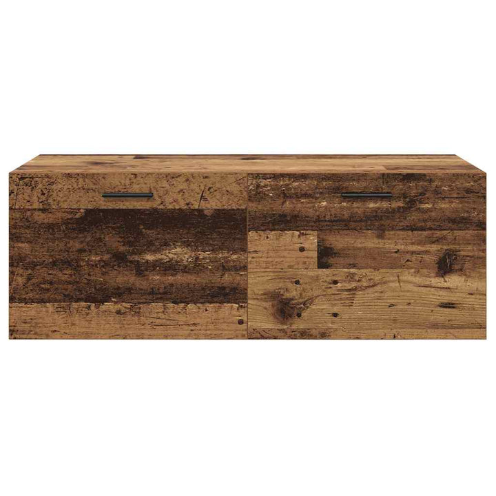 Vægmonteret skab 100 x 36,5 x 35 cm Konstrueret træ Gammelt træ
