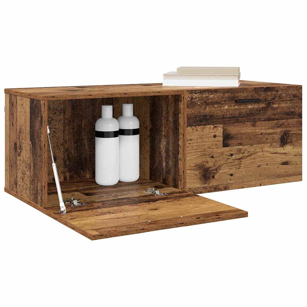 Vægmonteret skab 100 x 36,5 x 35 cm Konstrueret træ Gammelt træ