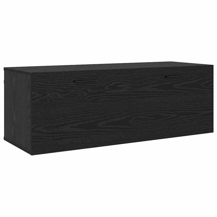 Vægmonteret skab 100 x 36,5 x 35 cm Konstrueret træ Sort eg