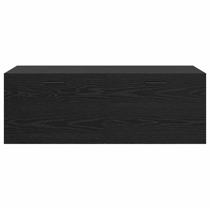 Vægmonteret skab 100 x 36,5 x 35 cm Konstrueret træ Sort eg