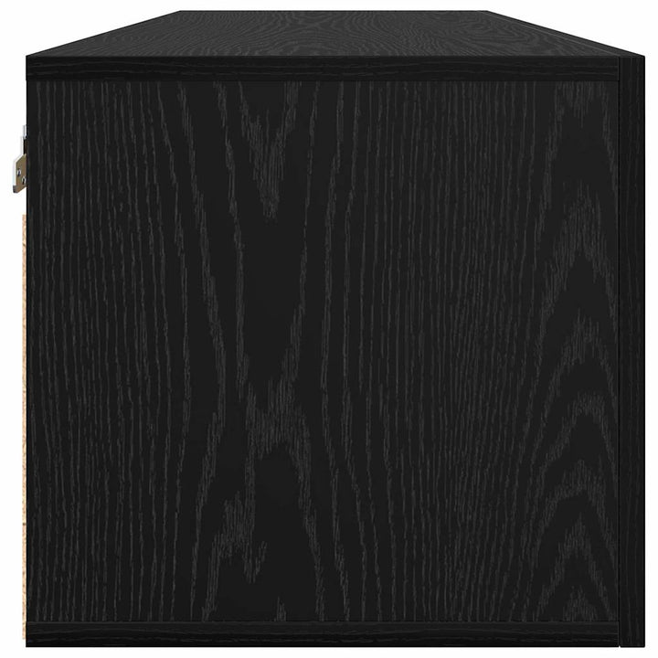 Vægmonteret skab 100 x 36,5 x 35 cm Konstrueret træ Sort eg