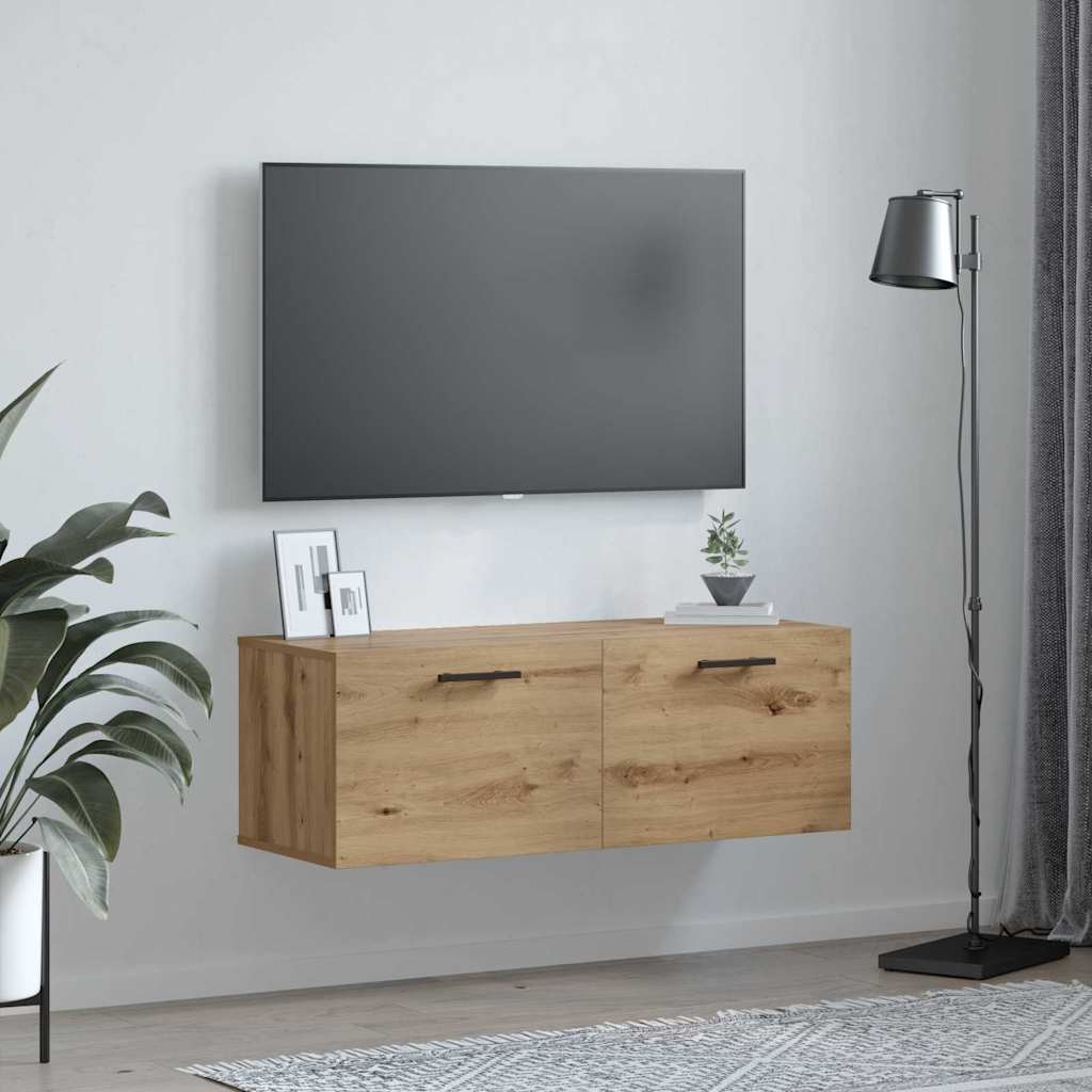 Vægskab 100 x 36.5 x 35 cm Konstrueret træ artisan eg