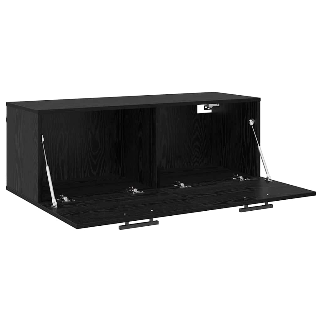 Vægskab 100 x 36.5 x 35 cm Konstrueret træ Sort eg