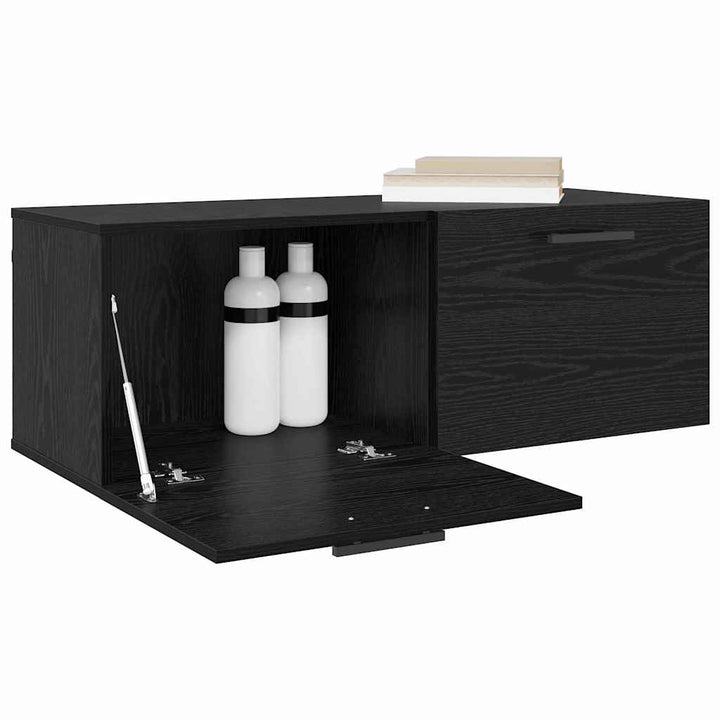 Vægskab 100 x 36.5 x 35 cm Konstrueret træ Sort eg