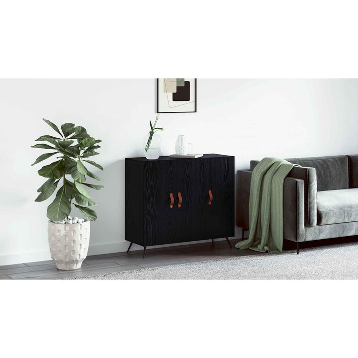 Sideboard Sort eg 89,5 x 34 x 80 cm Konstrueret træ