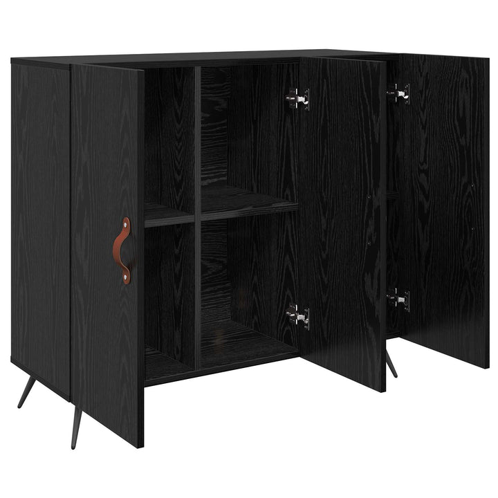 Sideboard Sort eg 89,5 x 34 x 80 cm Konstrueret træ