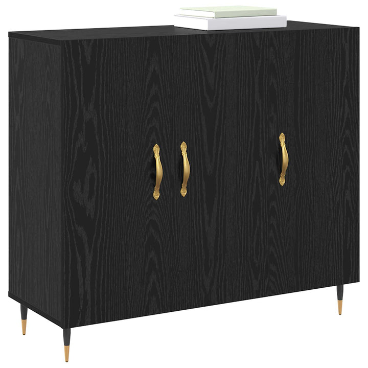 Sideboard Sort eg 90 x 34 x 80 cm Konstrueret træ