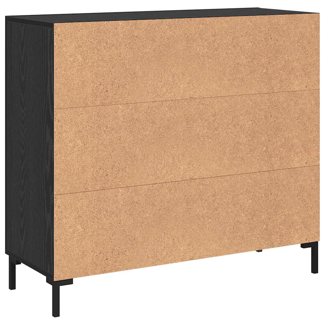 Sideboard Sort eg 90 x 34 x 80 cm Konstrueret træ