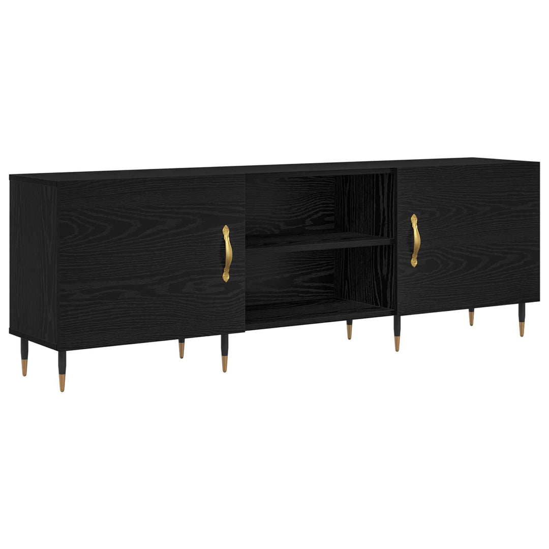 TV-skab Sort eg 150 x 30 x 50 cm Konstrueret træ