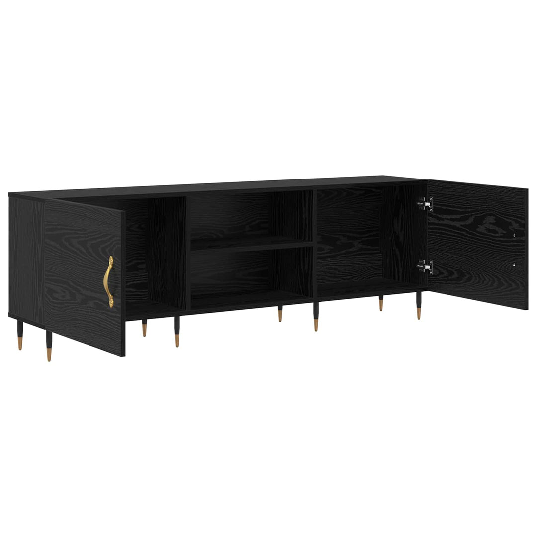 TV-skab Sort eg 150 x 30 x 50 cm Konstrueret træ
