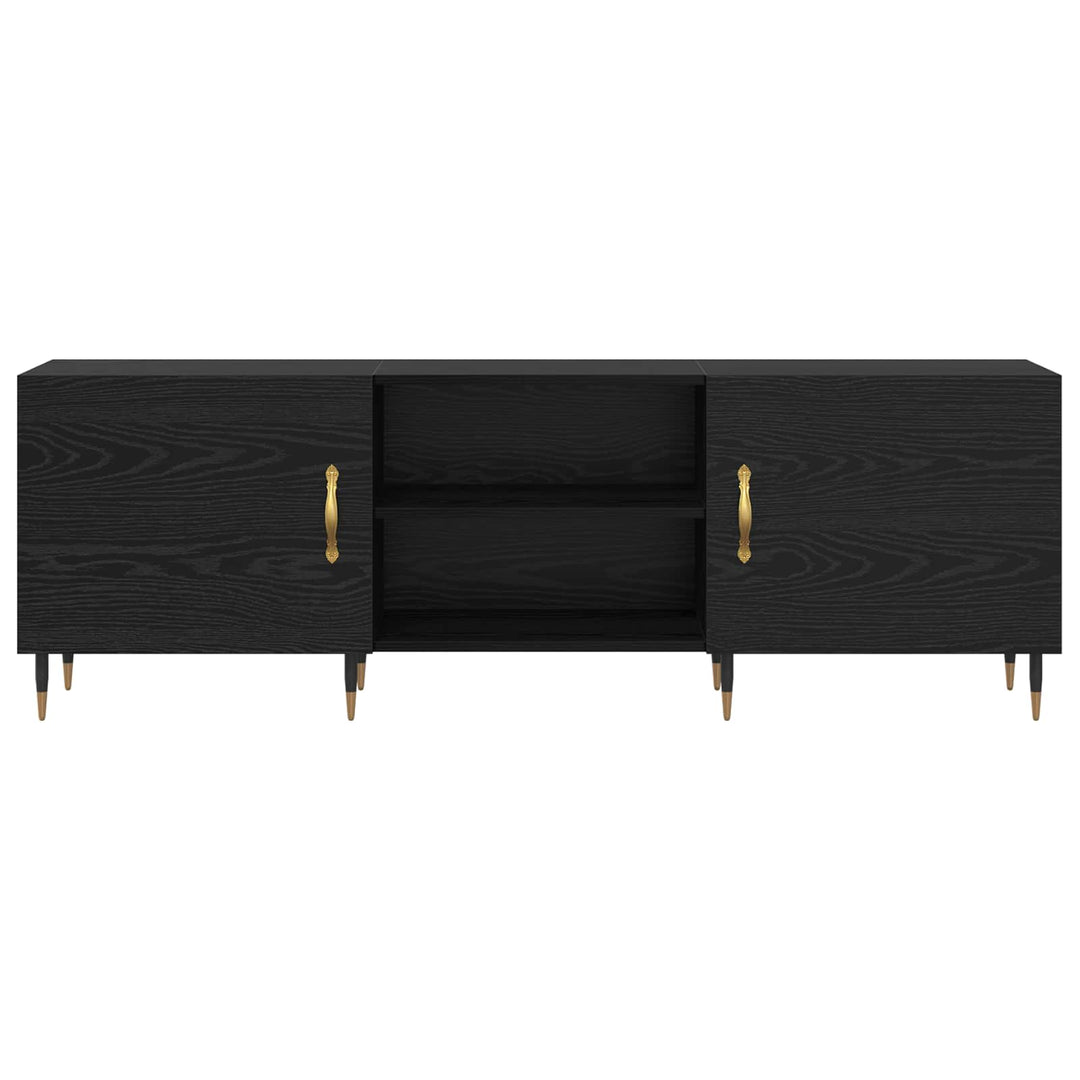 TV-skab Sort eg 150 x 30 x 50 cm Konstrueret træ