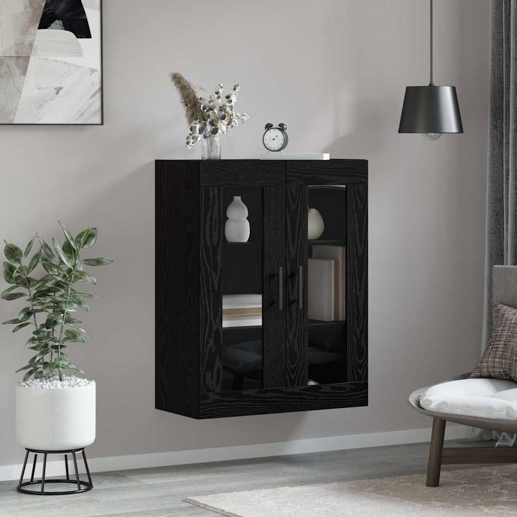 Vægskab Sort eg 69.5 x 34 x 90 cm Konstrueret træ