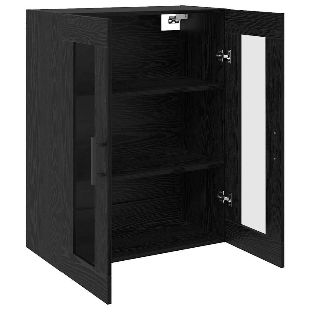 Vægskab Sort eg 69.5 x 34 x 90 cm Konstrueret træ