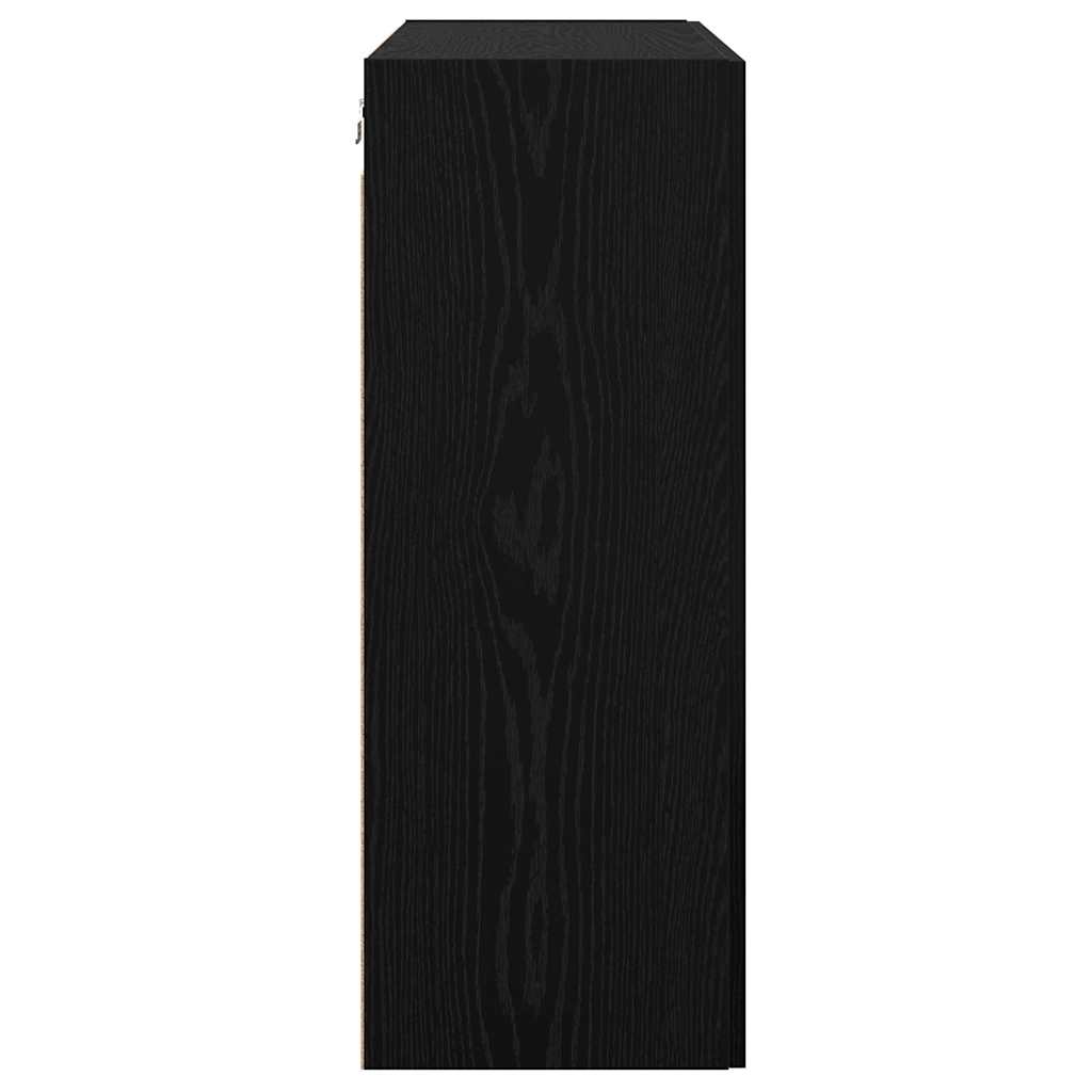 Vægskab Sort eg 69.5 x 34 x 90 cm Konstrueret træ