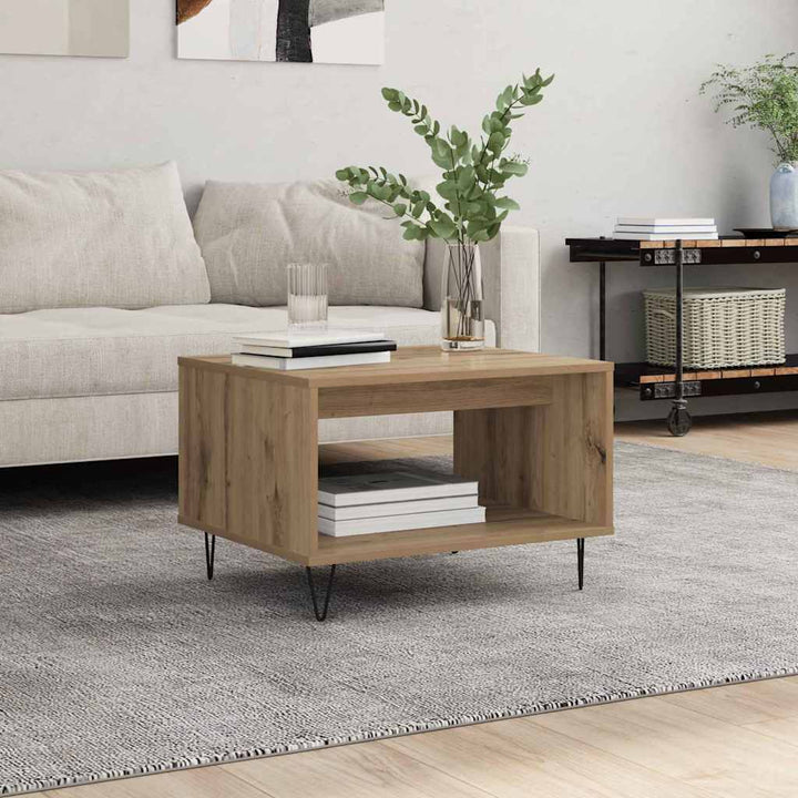 Sofabord artisan eg 60 x 50 x 40 cm Konstrueret træ