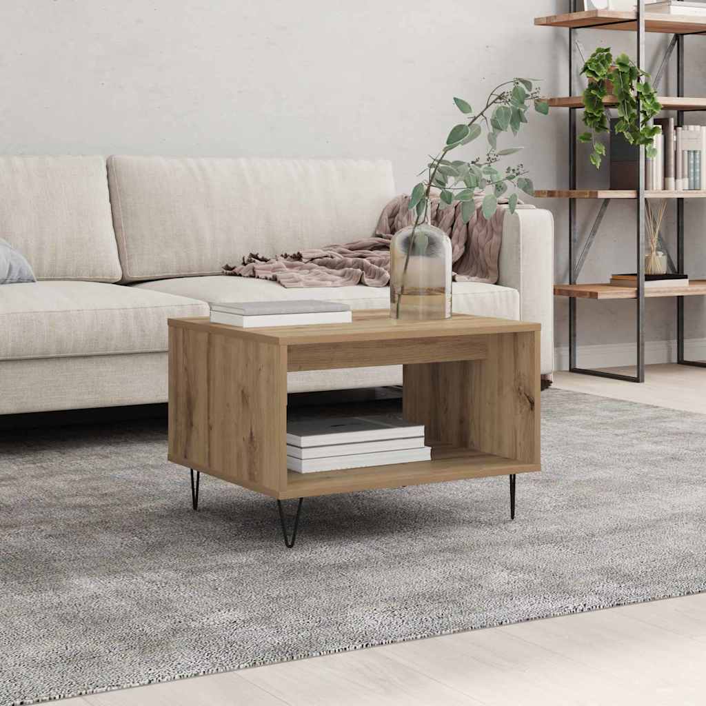 Sofabord artisan eg 60 x 50 x 40 cm Konstrueret træ