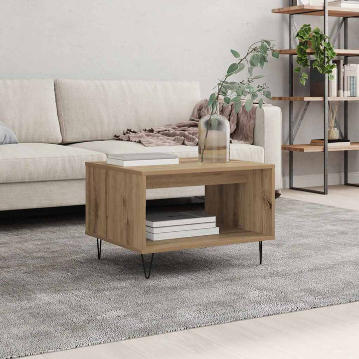 Sofabord artisan eg 60 x 50 x 40 cm Konstrueret træ