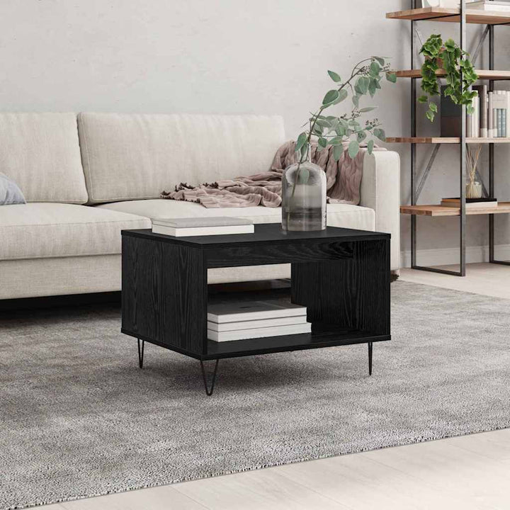 Sofabord Sort eg 60 x 50 x 40 cm Konstrueret træ