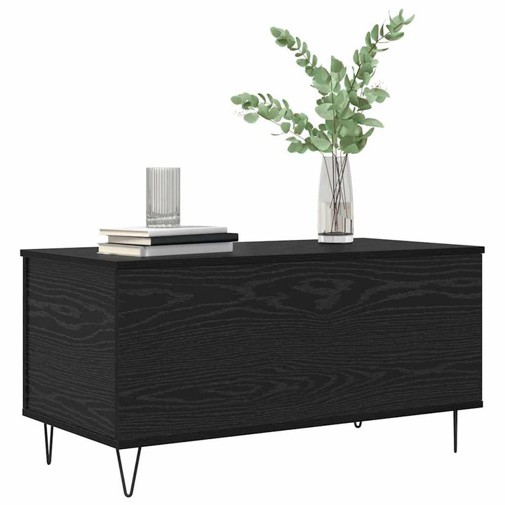 Sofabord Sort eg 90 x 44.5 x 45 cm Konstrueret træ
