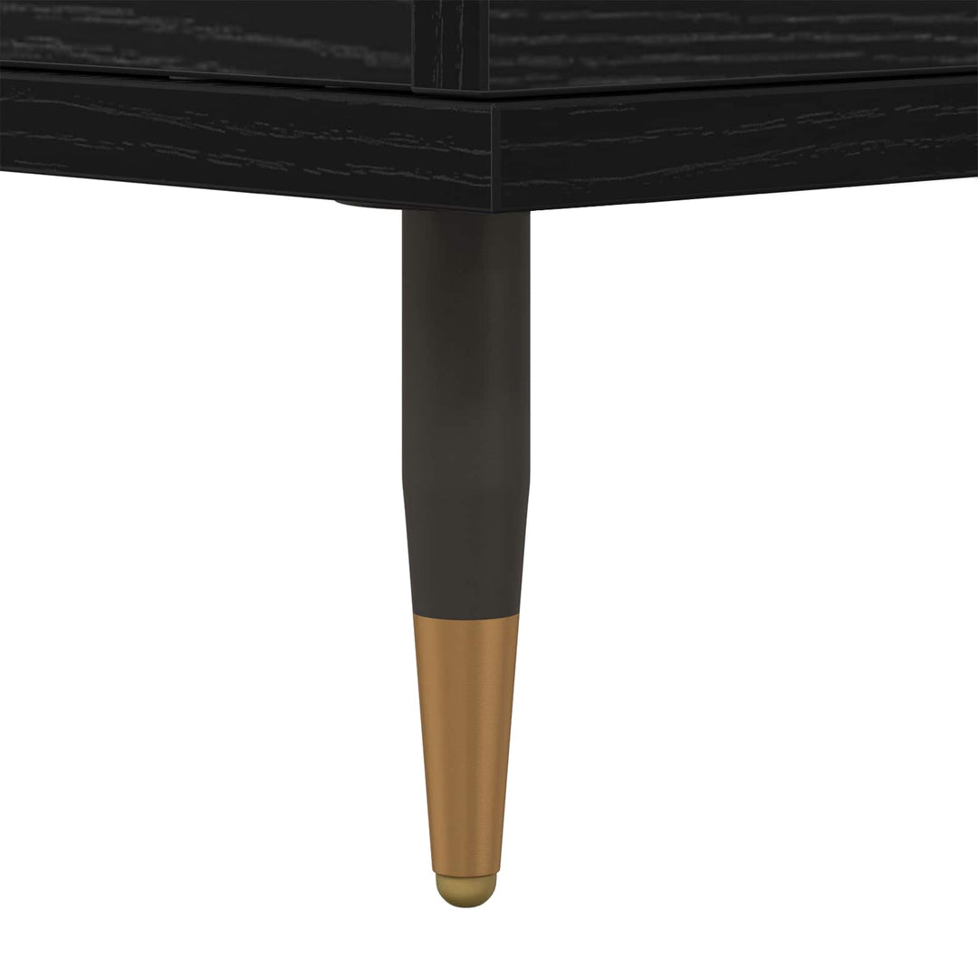 Highboard Sort 60 x 36 x 110 cm Konstrueret træ