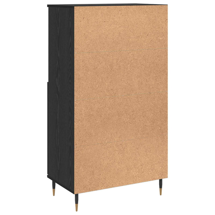 Highboard Sort 60 x 36 x 110 cm Konstrueret træ