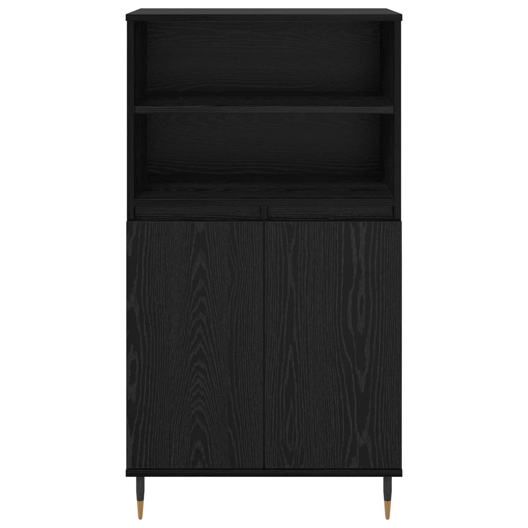 Highboard Sort 60 x 36 x 110 cm Konstrueret træ