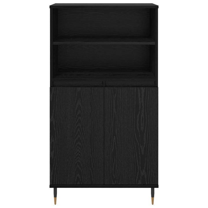 Highboard Sort 60 x 36 x 110 cm Konstrueret træ