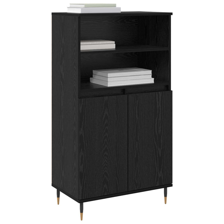 Highboard Sort 60 x 36 x 110 cm Konstrueret træ