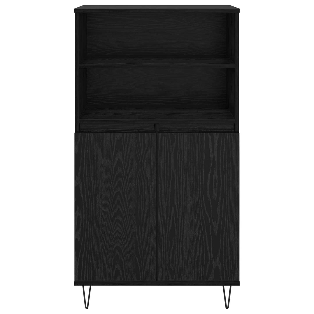 Highboard Sort 60 x 36 x 110 cm Konstrueret træ