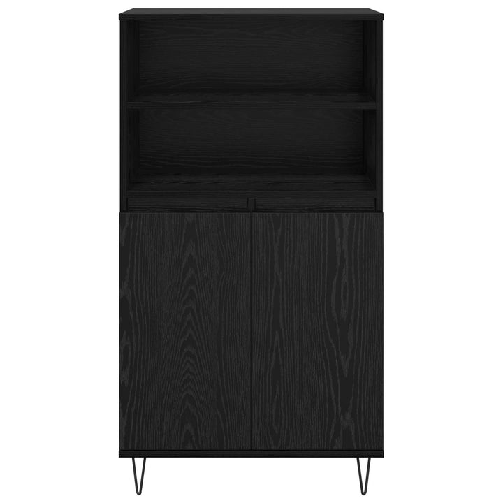 Highboard Sort 60 x 36 x 110 cm Konstrueret træ
