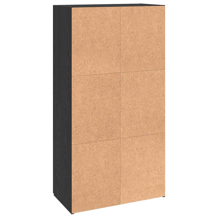 Kontorskab Sort eg 60 x 32 x 115 cm Konstrueret træ