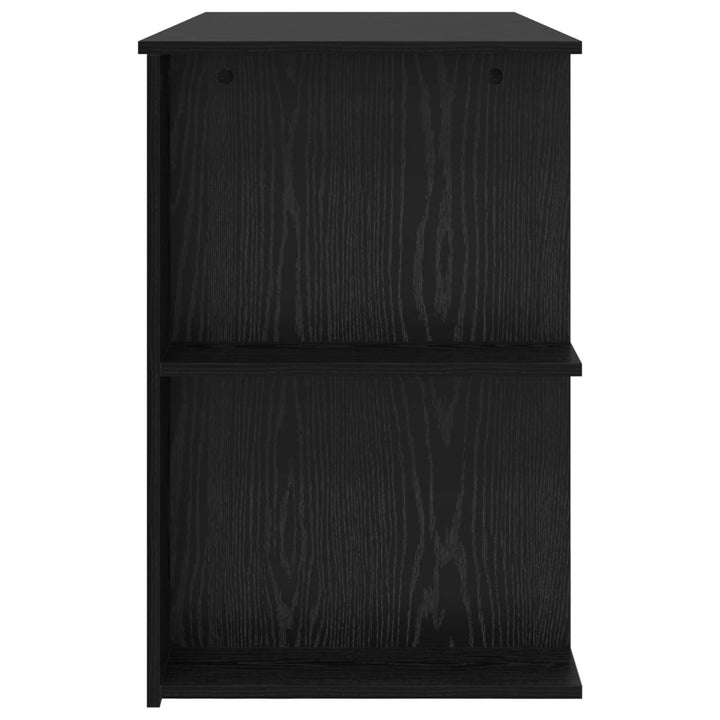 Bord med hylde Sort eg 140 x 50 x 75 cm Konstrueret træ