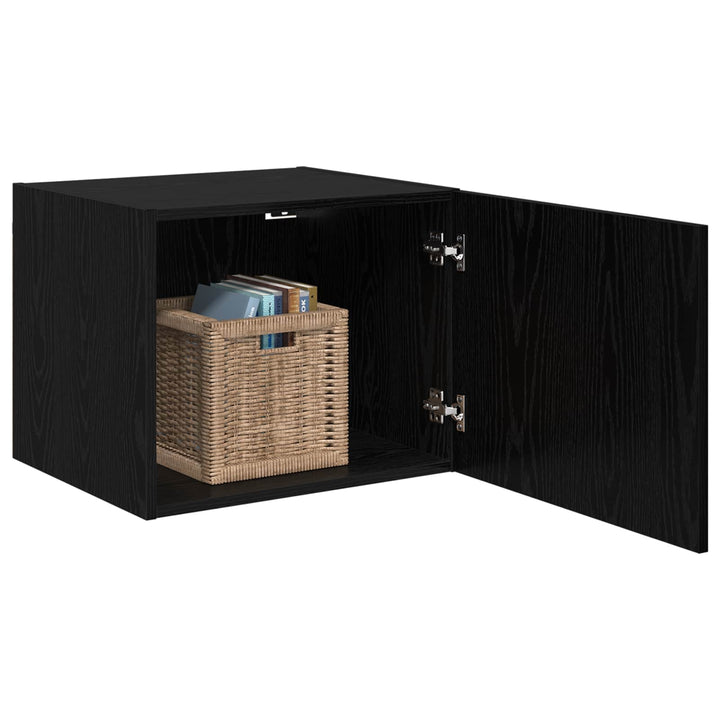 Vægskab Vægmonteret Sort eg 50 x 42,5 x 40 cm Konstrueret træ