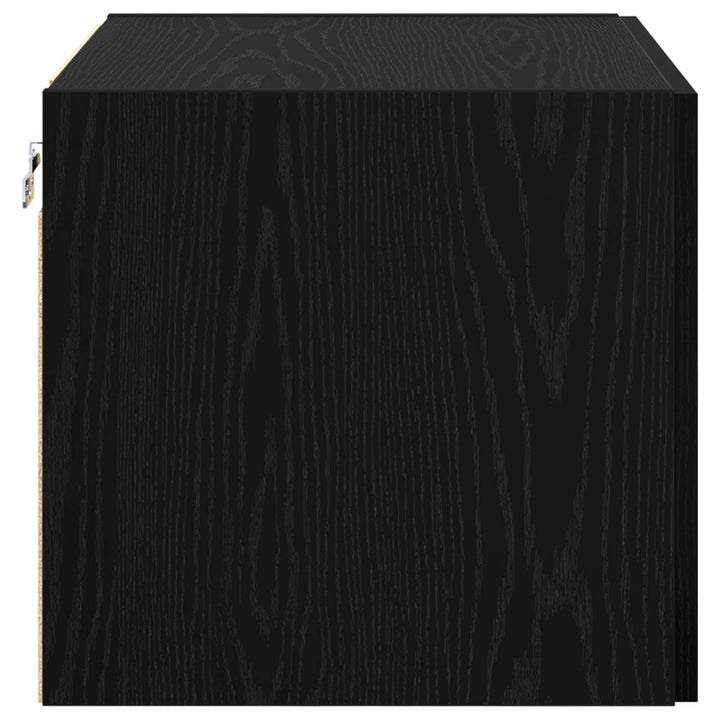 Vægskab Vægmonteret Sort eg 50 x 42,5 x 40 cm Konstrueret træ