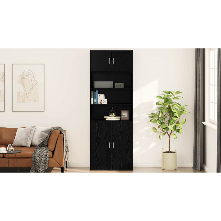 Vægskab Vægmonteret Sort eg 80 x 42.5 x 40 cm Konstrueret træ