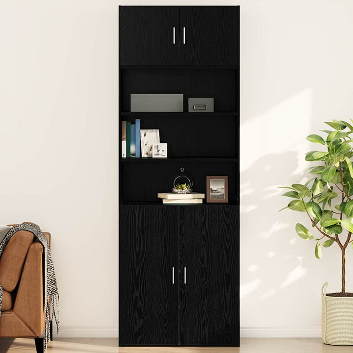 Vægskab Sort eg 80 x 42.5 x 40 cm Konstrueret træ