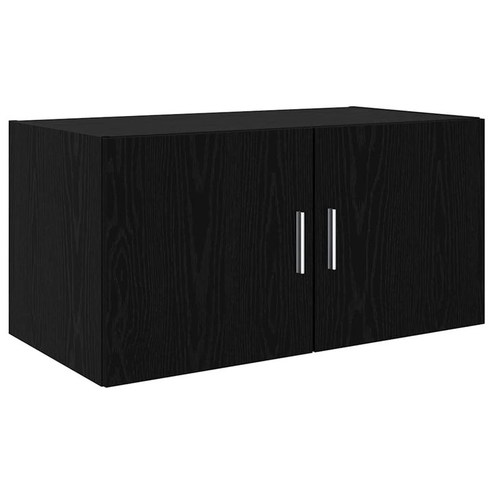 Vægskab Vægmonteret Sort eg 80 x 42.5 x 40 cm Konstrueret træ