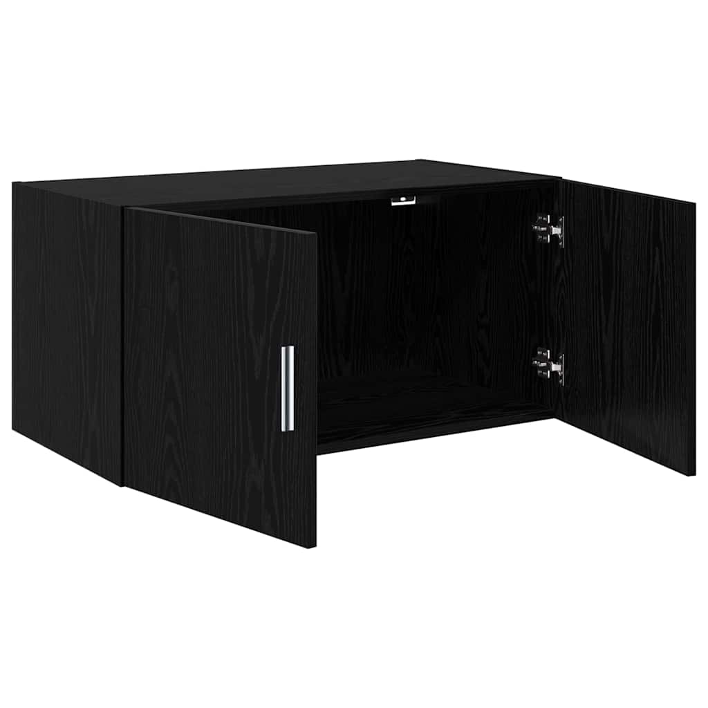 Vægskab Vægmonteret Sort eg 80 x 42.5 x 40 cm Konstrueret træ