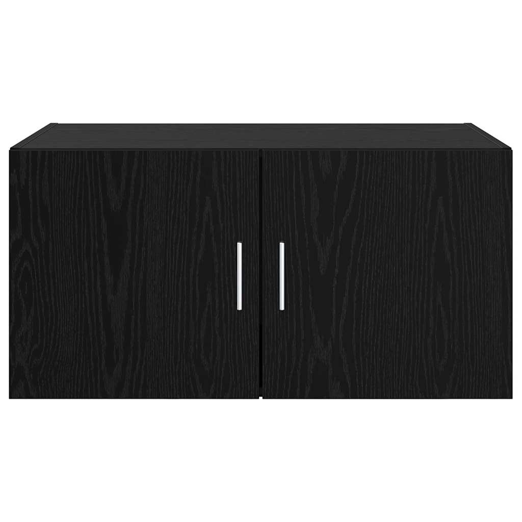 Vægskab Vægmonteret Sort eg 80 x 42.5 x 40 cm Konstrueret træ