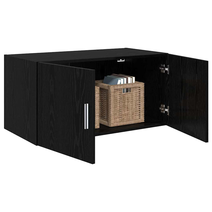 Vægskab Vægmonteret Sort eg 80 x 42.5 x 40 cm Konstrueret træ
