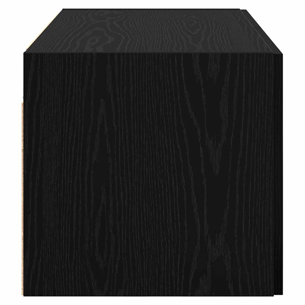 Vægskab Vægmonteret Sort eg 80 x 42.5 x 40 cm Konstrueret træ