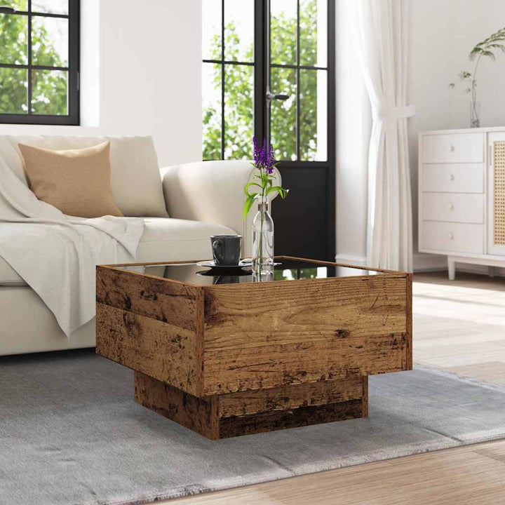 Sofabord Gammelt træ 50 x 50 x 30 cm Konstrueret træ