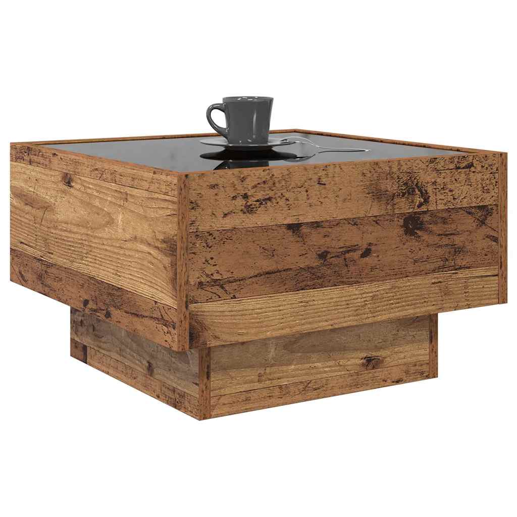 Sofabord Gammelt træ 50 x 50 x 30 cm Konstrueret træ