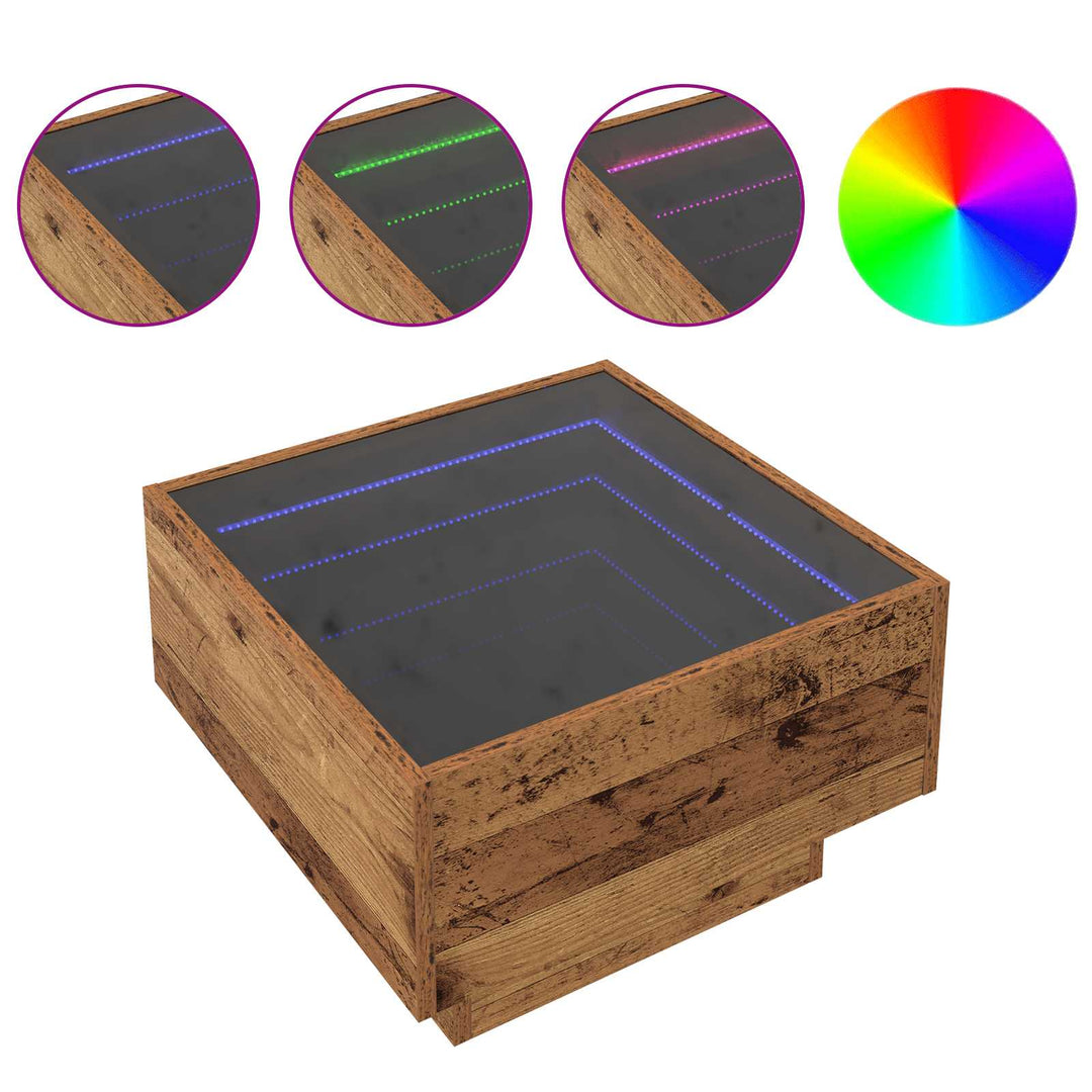 Sofabord Gammelt træ 50 x 50 x 30 cm Konstrueret træ