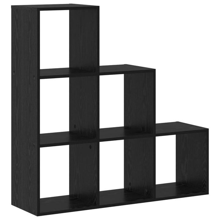 Rumdivider boghylde Sort eg 99 x 29 x 99 cm Konstrueret træ