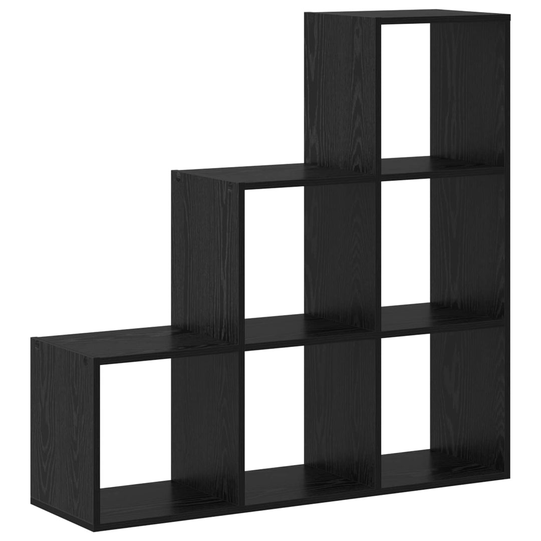 Rumdivider boghylde Sort eg 99 x 29 x 99 cm Konstrueret træ